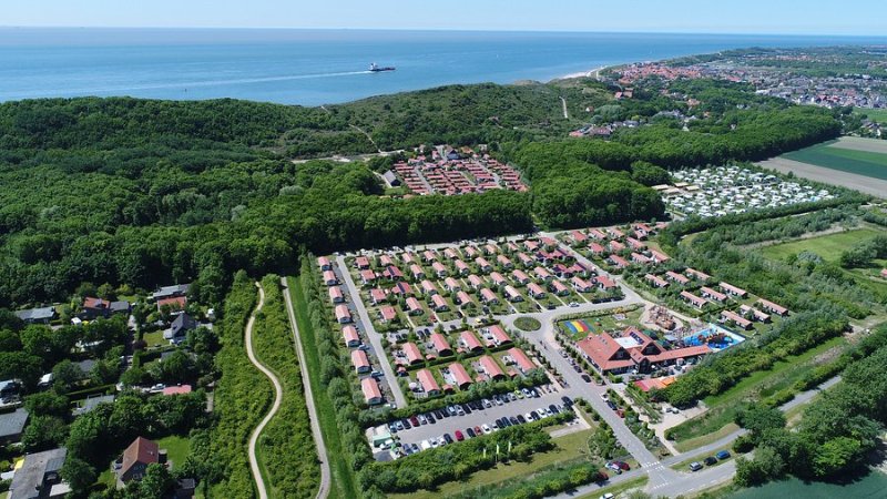 Ferienpark am Meer in Zoutelande, Zeeland, private Sanitäranlagen, Glamping, Hunde willkommen, Ladestation (EV) 